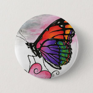 Koninginnevlinder Originele Fantasie Kunst Ronde Button 5,7 Cm