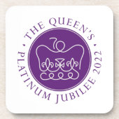 Koningin's Platinum Jubilee Bier Onderzetter (Voorkant)