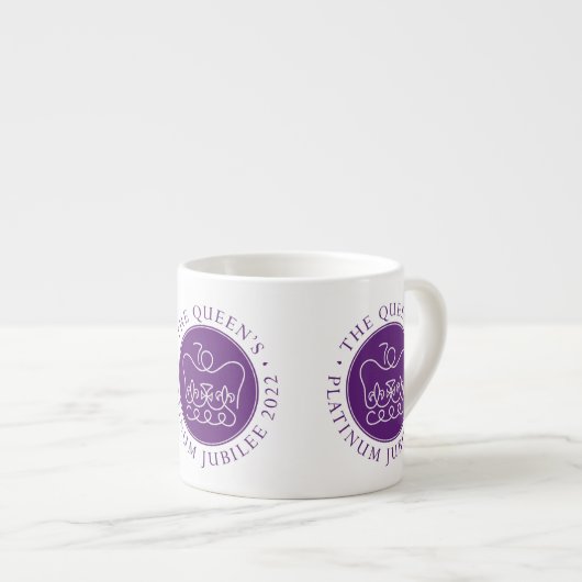 Koningin's Platinum Jubilee Espresso Kop (Voorkant rechts)