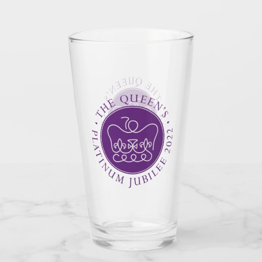 Koningin's Platinum Jubilee Glas (Achterkant)