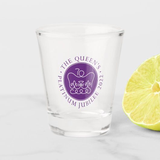 Koningin's Platinum Jubilee Shot Glas (Voorkant)