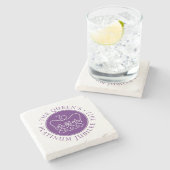 Koningin's Platinum Jubilee Stenen Onderzetter (Zijkant)