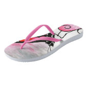 Koninginvlinder Originele Fantasie Kunst met Regen Teenslippers (Schuin)