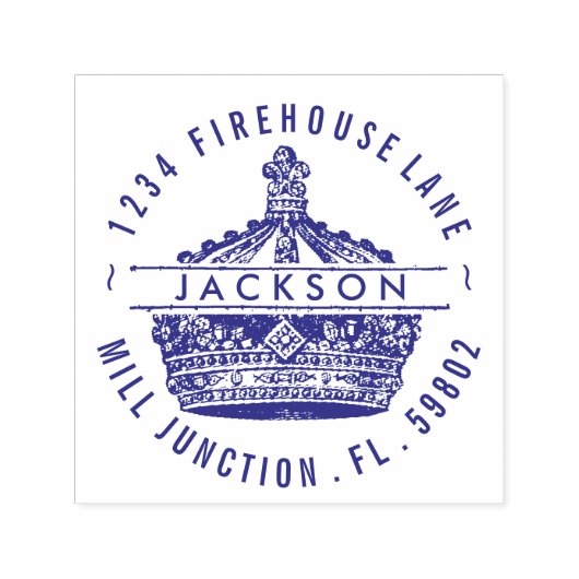 Koning's Crown Self-Inking Return Address Stamp Zelfinktende Stempel (Design)