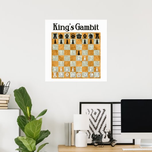 Koning's Gambit Poster (Thuiskantoor)