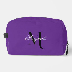 Konings paarse monogram Dopp-kit met aangepaste na Toilettasje