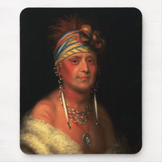 Koning's "White Plume"-mousepad Muismat (Voorkant)