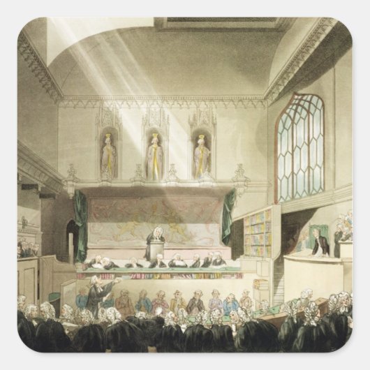 Koningsbank Westminster Hall Vierkante Sticker (Voorkant)