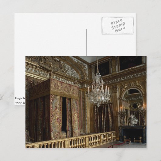 Koningsbedkamer, Palace of Versailles, Frankrijk Briefkaart (Voorkant / Achterkant)