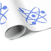 koningsblauw atoom cadeaupapier (Rol Hoek)