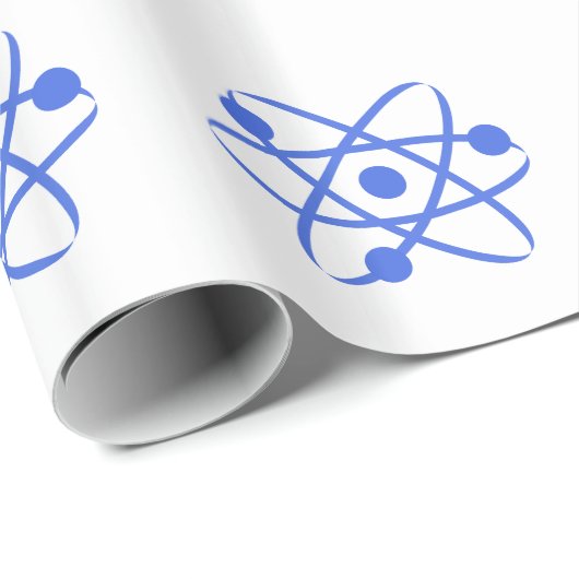 koningsblauw atoom cadeaupapier (Rol Hoek)