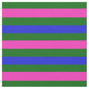 koningsblauw, eilandgroen, roze stipe, strepen stof