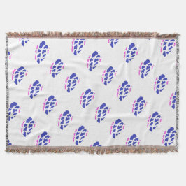 Koningsblauw en roze patronen deken