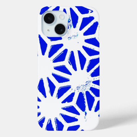 Koningsblauw geometrisch patroon Case-Mate iPhone case (Achterkant)
