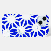 Koningsblauw geometrisch patroon Case-Mate iPhone case (Achterkant (horizontaal))