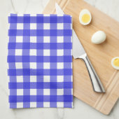 Koningsblauw gingham theedoek (Quarter Fold)