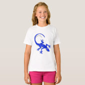 koningsblauw hagedis - kinder shirt (Voorkant volledig)