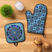 Koningsblauw Ovenwant & Pannenlap Set (Top down)