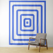 Koningsblauwe doelwit-tapijt – Aanpasbaar Wandkleed (In situ)