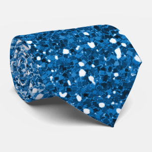 Koningsblauwe glans ombre halsdoek  stropdas