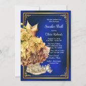 Koningsblauwe Gouden Sneaker Bal Kaart (Voorkant)