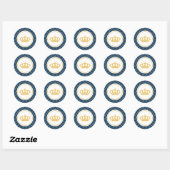 Koningsblauwe Kleine Prins Kroon Sticker (Vel)
