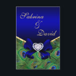 Koningsblauwe Pauw Ontvangstkaart Informatiekaartje<br><div class="desc"></div>