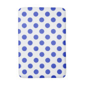 Koningsblauwe polka stippen badmat (Voorkant Verticaal)