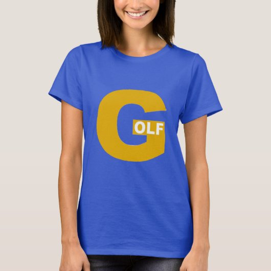 Koningsblauwe T-shirt voor vrouwen DESIGN GOLF (Voorkant)