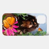 Koningscharles spaniel en vlinders Case-Mate iPhone case (Achterkant (horizontaal))