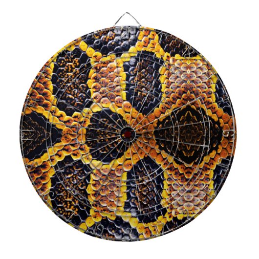 koningscobra-slangenhuid dartbord (Voorkant)
