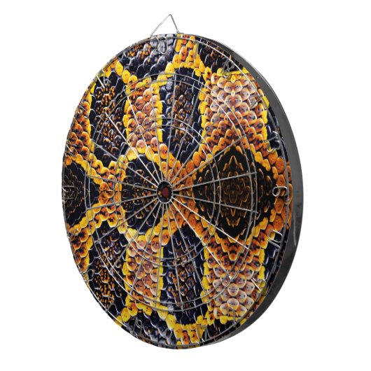 koningscobra-slangenhuid dartbord (Voorkant Rechts)