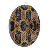 koningscobra-slangenhuid dartbord (Voorkant Links)