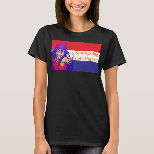 Koningsdag anime t-shirt (Voorkant)