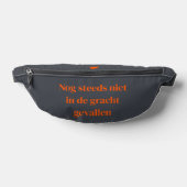 Koningsdag heuptasje - Oranje Tekst - gracht - (Liggend)