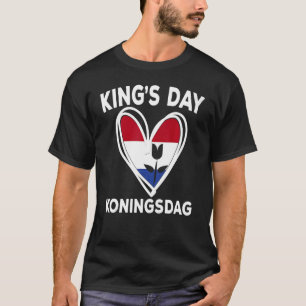 Koningsdag Nederland 2022 Tulip Heart Kings Day T-shirt