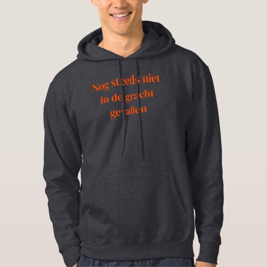 Koningsdag Sweater - Oranje Opdruk - gracht (Voorkant)