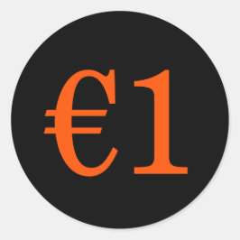 Koningsdag Vrijmarkt: Oranje Tekst Prijs Op Maat Ronde Sticker
