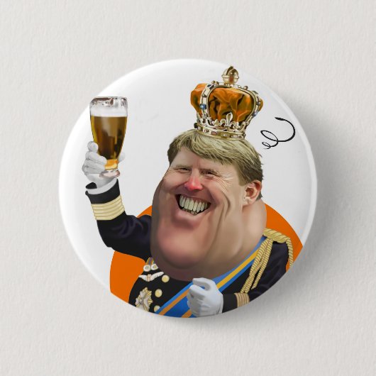 Koningsdag Willem Alexander button (Voorkant)