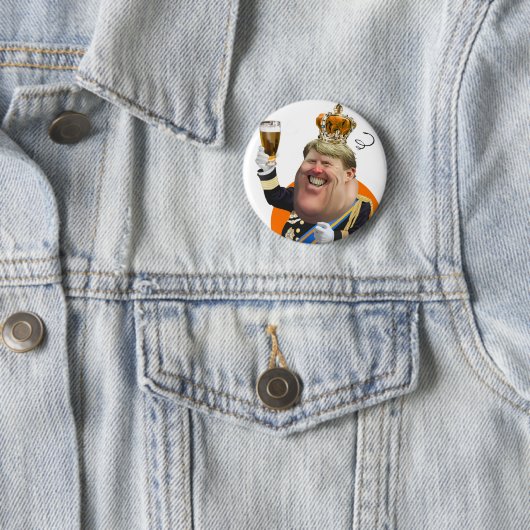 Koningsdag Willem Alexander button (In situ)