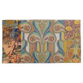 Koningsgrootte Paar kussenslopen met Art Deco Desi (Voorkant-Rechts)