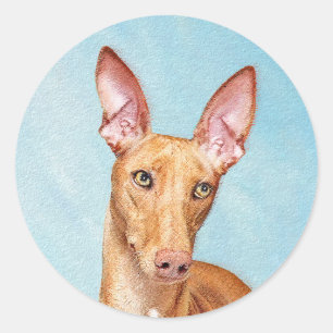 Köningshond Schilderij - Lieve Originele Honden Ku Ronde Sticker