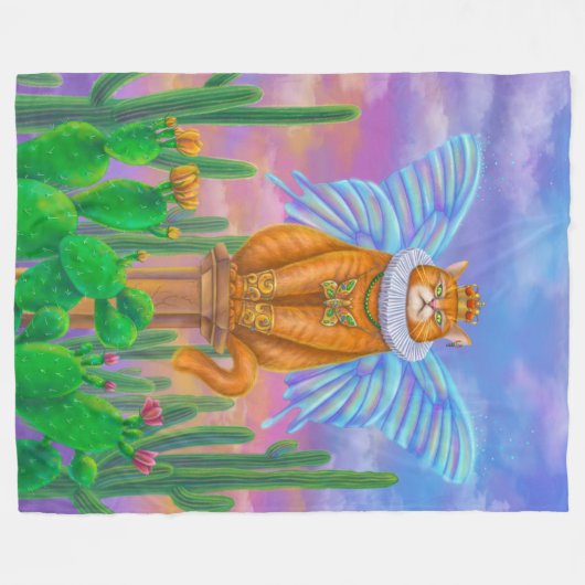 Koningskat Fleece Deken (Voorkant (Horizontaal))