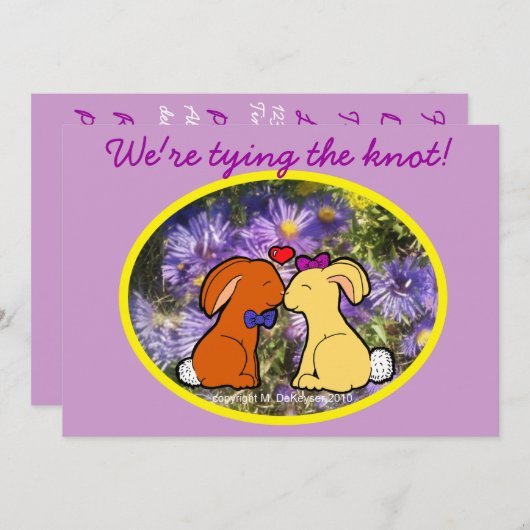 Koningskonijnen - Informele bruiloft Kaart (Voorkant / Achterkant)