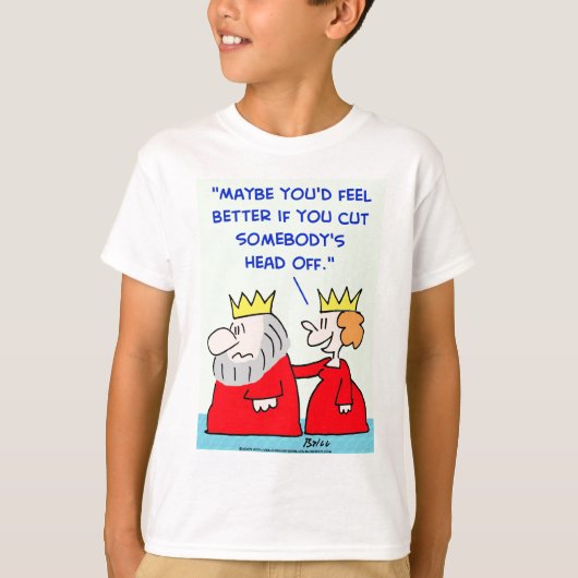 koningskoningin snijkop t-shirt (Voorkant)