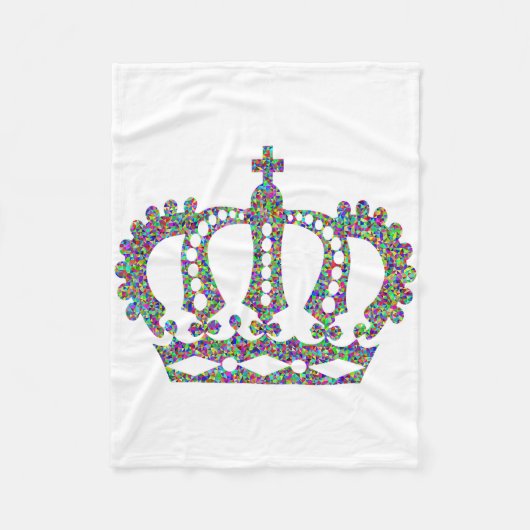 Koningskroon in patronen fleece deken (Voorkant)