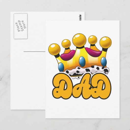 Koningskroon vader briefkaart (Voorkant / Achterkant)