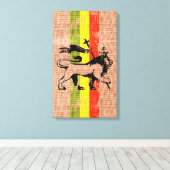 Koningsleeuw Canvas Afdruk (Insitu (Houten vloer))