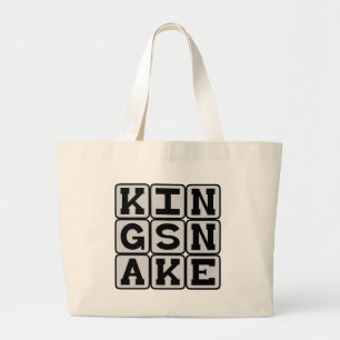 Koningsnub, Slijmerige Reptiel Grote Tote Bag