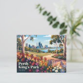 Koningspark Perth Australië Briefkaart (Staand voorkant)